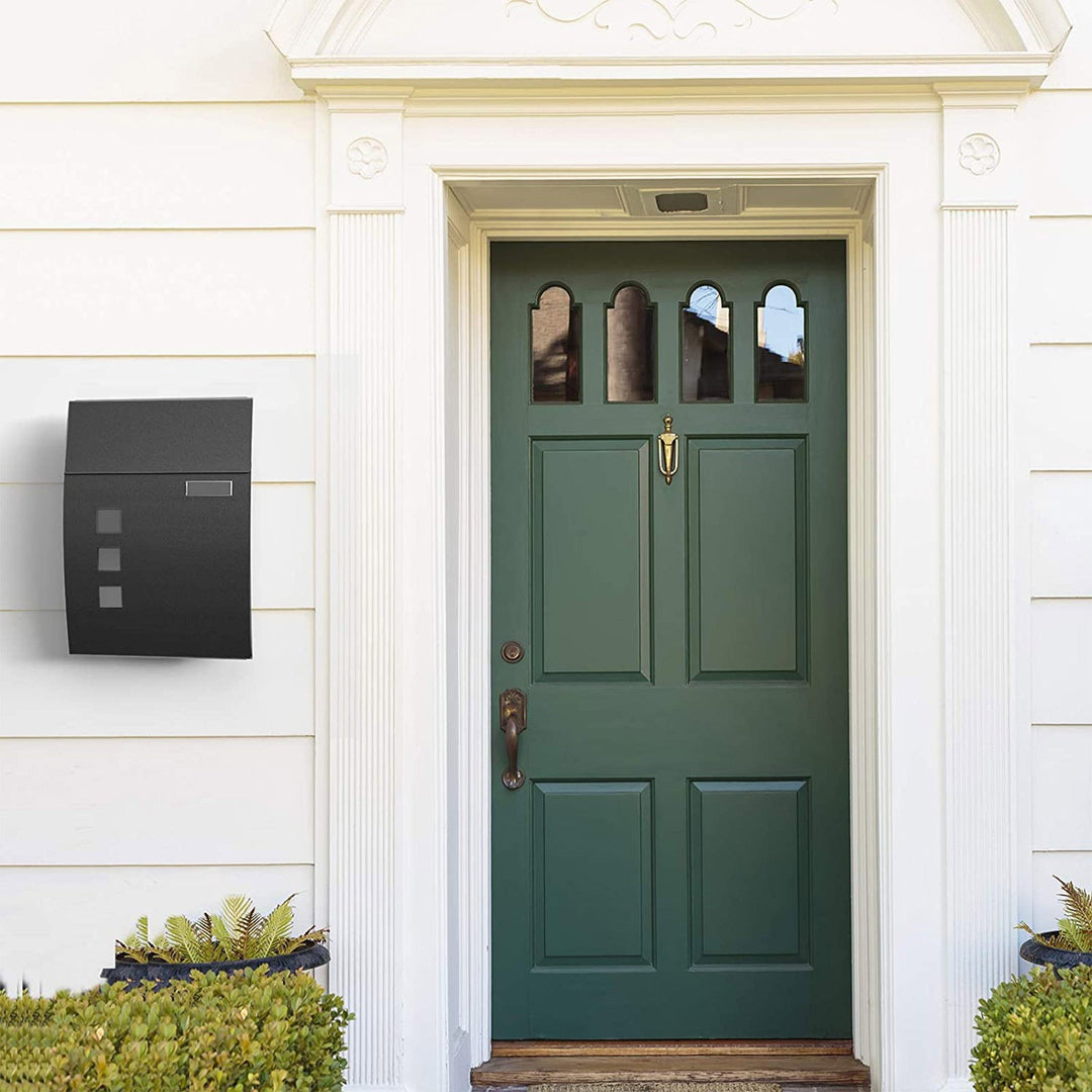 Wall-Mounted Lockable Post Letter Box with Viewing Windows