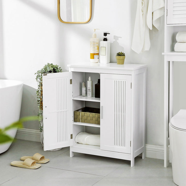 Bathroom Floor Cabinet Matte White
