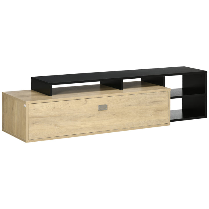 HOMCOM TV Unit Cabinet for TVs up to 32"-65", TV Stand with Storage Shelves and Cupboard for Living Room