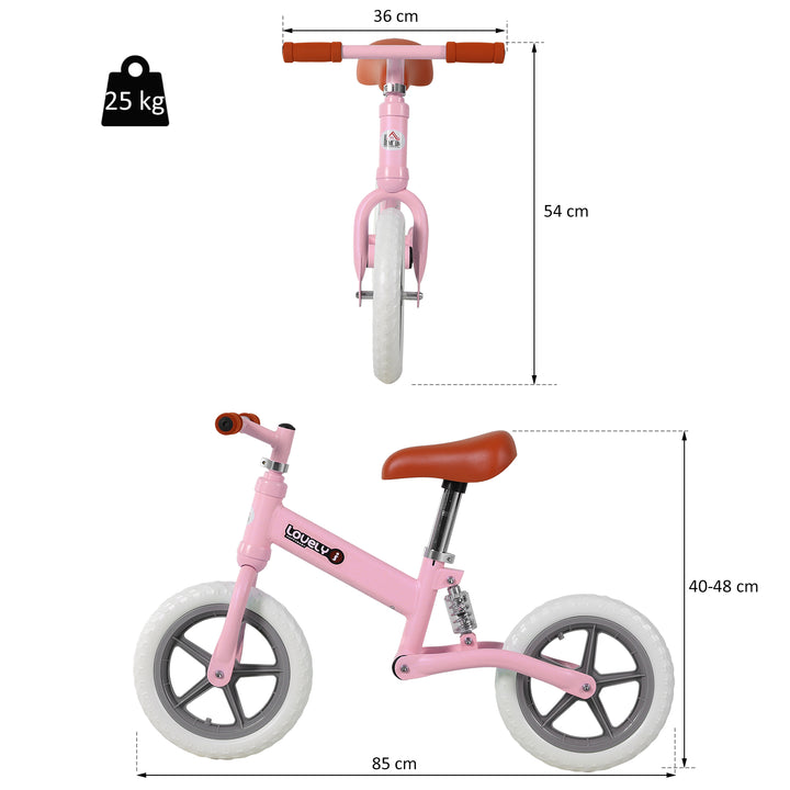 Toddler Balance Bike No Pedal Walk Training Pink