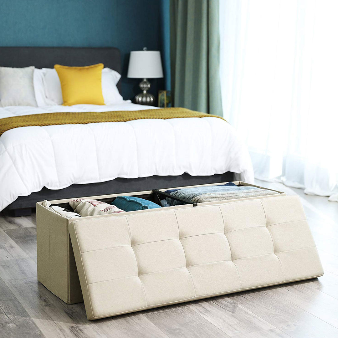 Metal Support Ottoman Bench