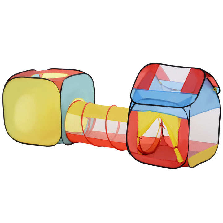Toddler Polyester 3 in 1 Pop Up House Tent Play Tunnel Multi-Colour