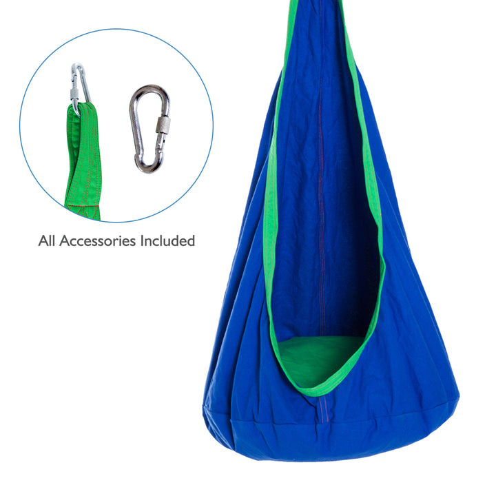 Swing Seat Hammock, φ70 x 150H cm-Blue