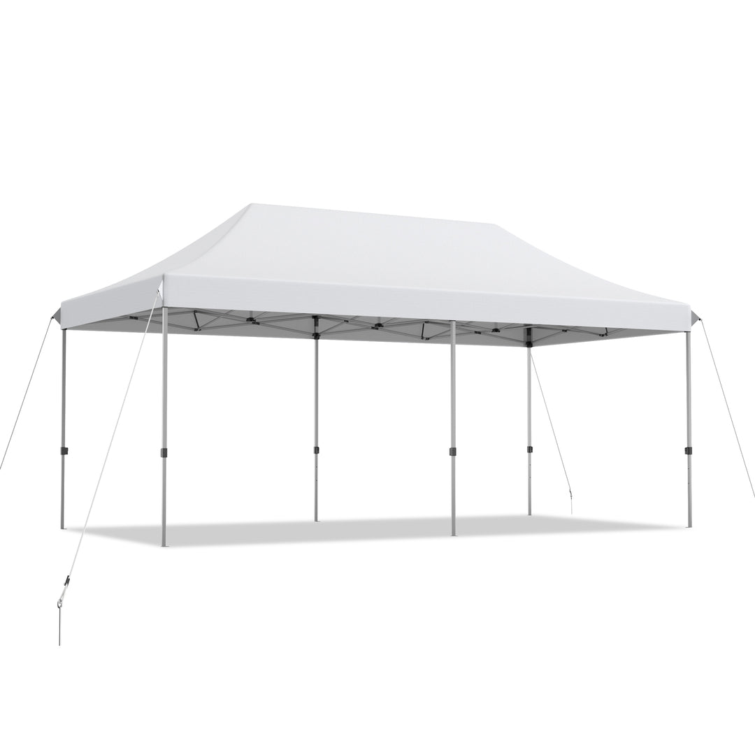 Pop Up Gazebo with 3 Height Positions- White