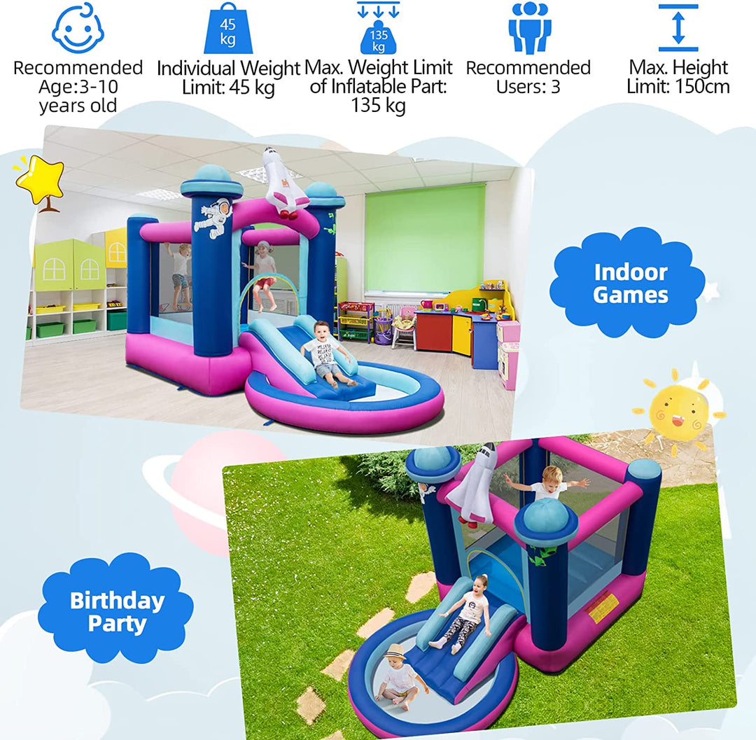 Inflatable Bounce House with 480W Blower and Carrying Bag