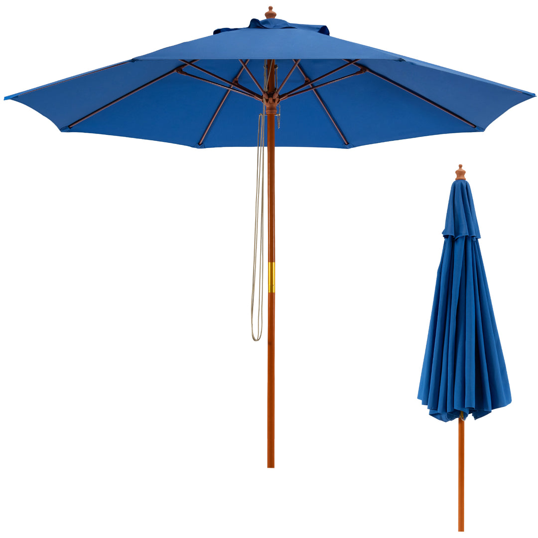 2.83M Garden Parasol with 3-Gear Position-Blue