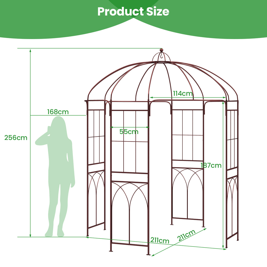 Metal Birdcage Shape Garden Arch- Bronze