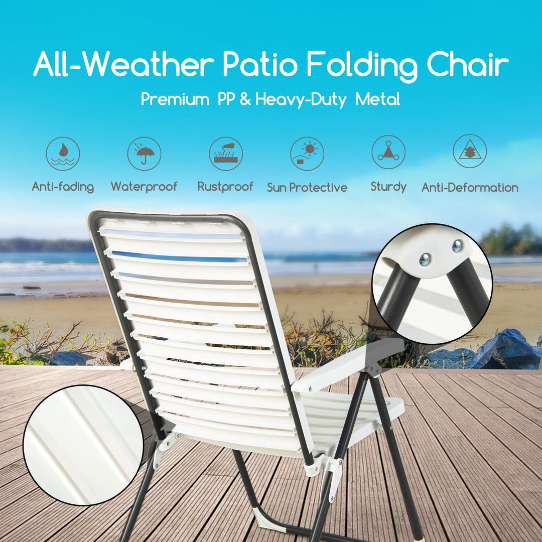 Adjustable Reclining Folding Chair with 7-Level Backrest-1 Pack