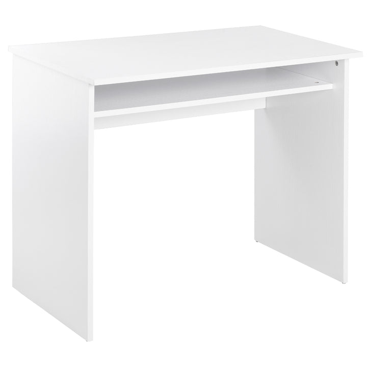 Computer Writing Desk with Storage Compartment Workstation Learning Center for Home Office 90W x 50D(cm) - White