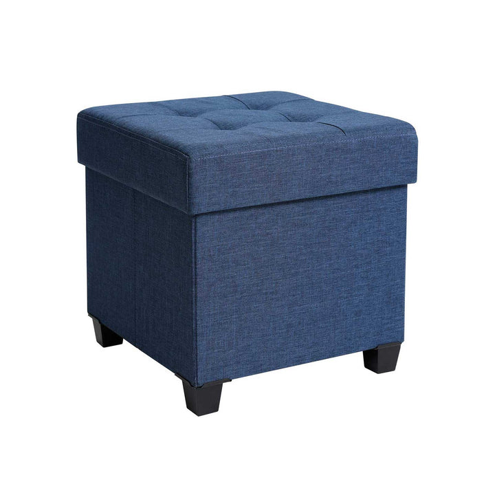 Navy Blue Storage Ottoman