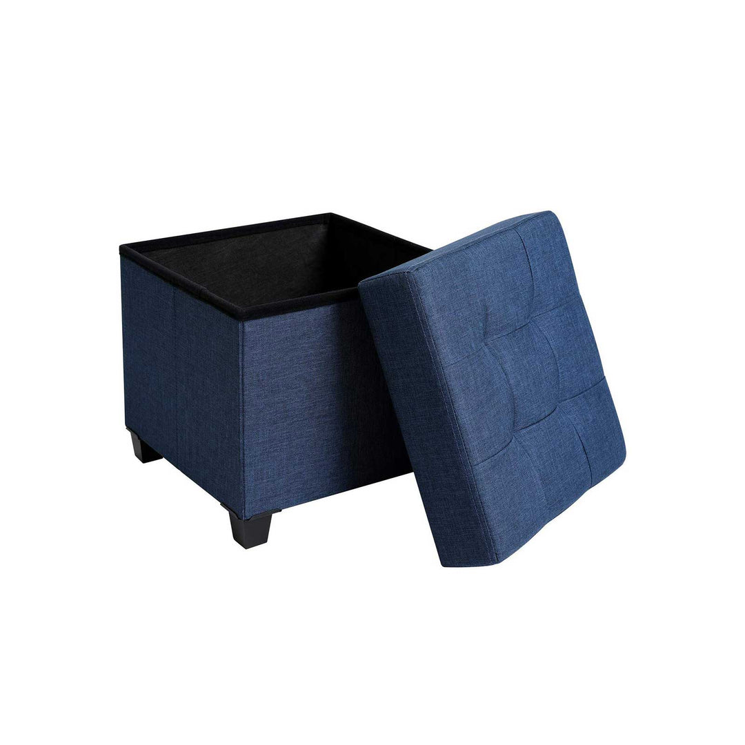 Navy Blue Storage Ottoman