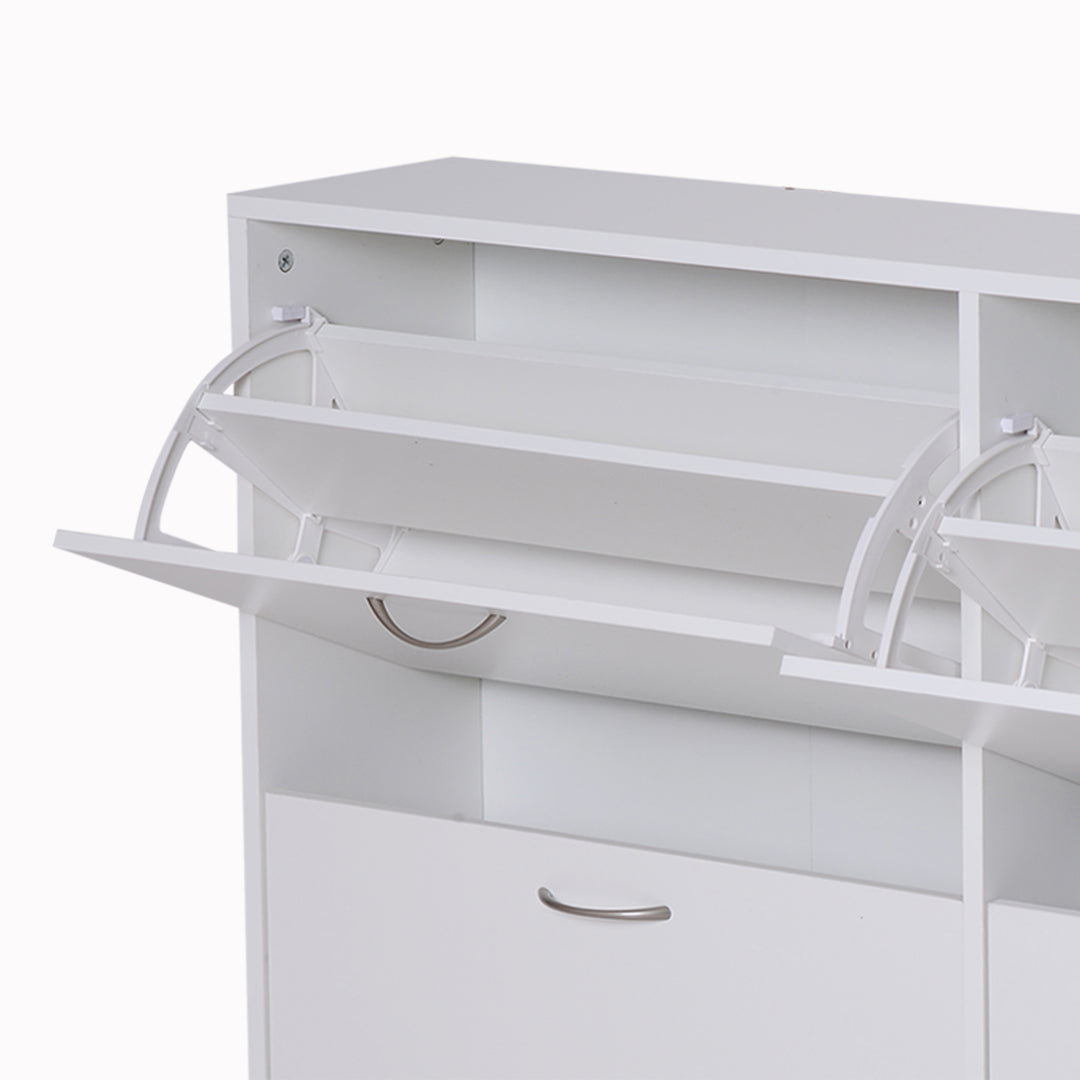 Shoe Cabinet, 120Lx24Wx81H cm, Particle Board-White