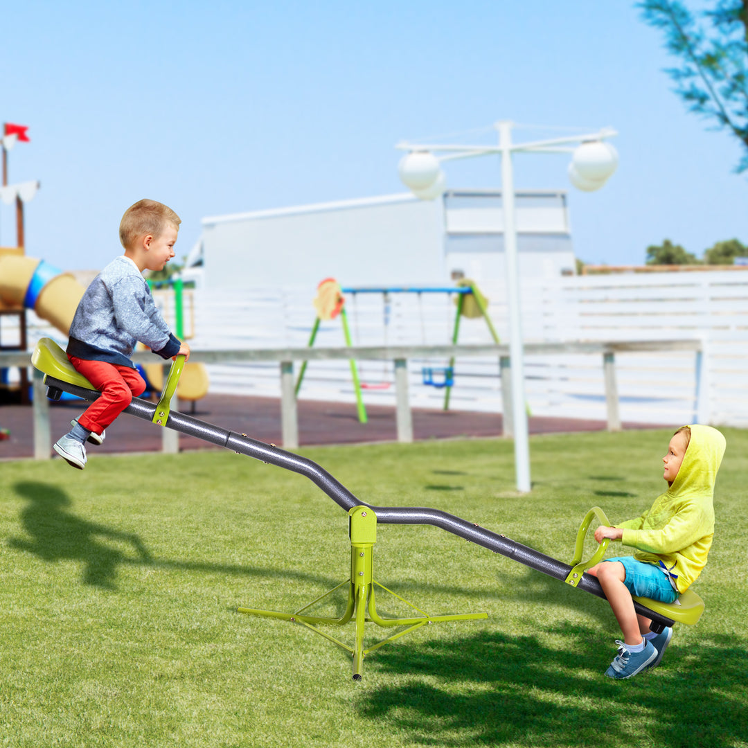 Kids Children 360 Degree Rotating Seesaw Swivel Playground Equipment Garden Outdoor Indoor