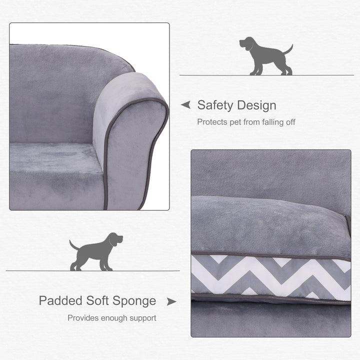 73.5Lx41Wx33H cm Pet Sofa-Grey/Black