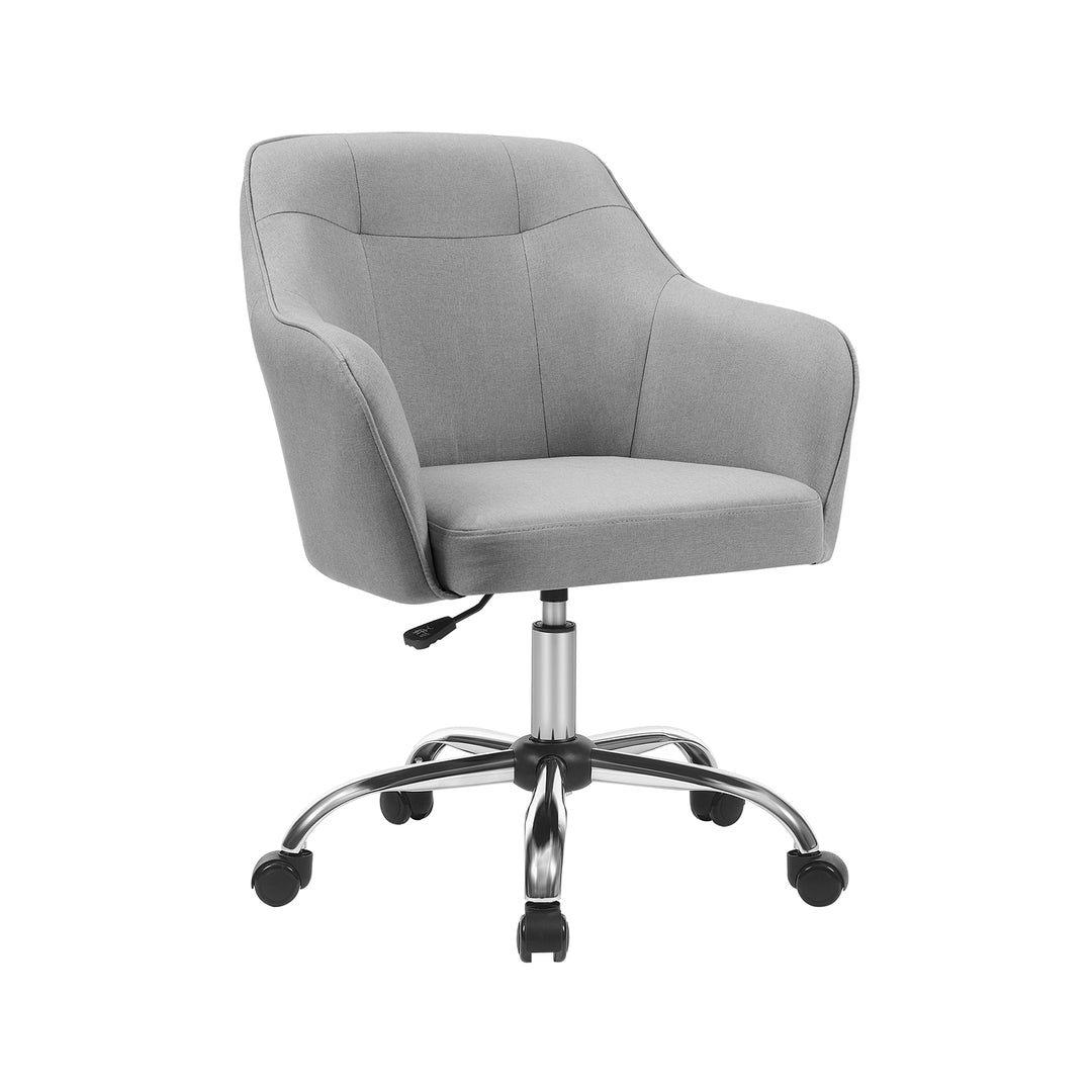 Modern Grey Adjustable Office Chair with Armrest