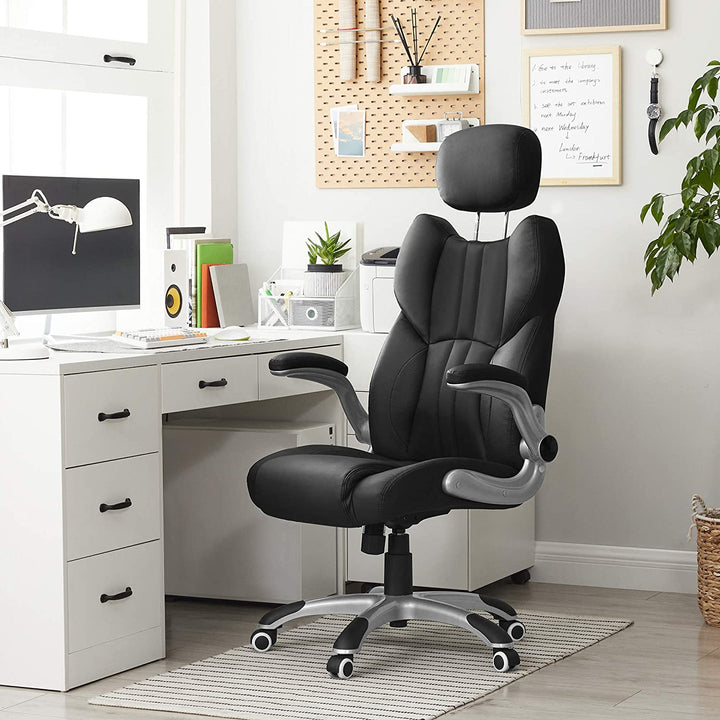 SONGMICS Office Chair with Adjustable Headrest