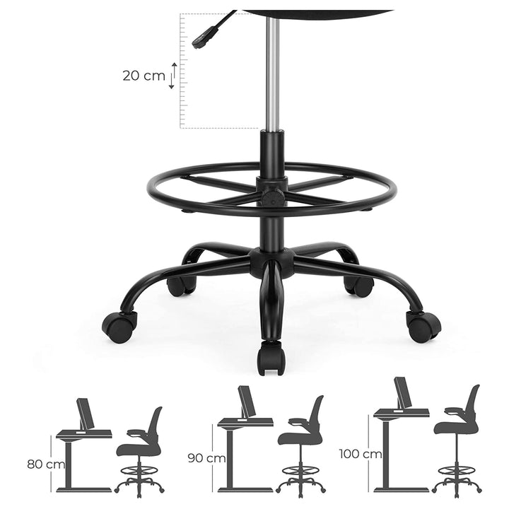 Office Drafting Chair with Footrest