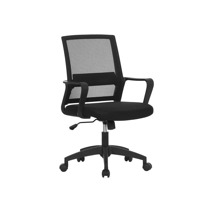 Black 360 Swivel Office Chair on Wheels