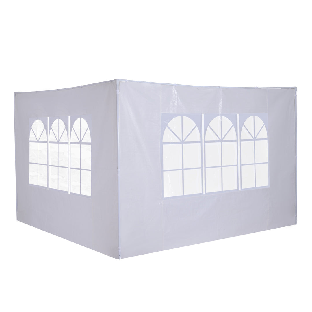 3 Meters Canopy Gazebo Marquee Replacement Exchangeable Side Panel Wall Panels Walls (White)