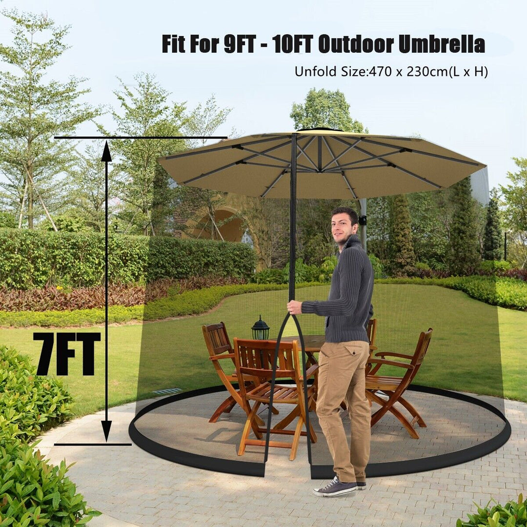 2.7M-3M(9FT-10FT) Patio Umbrella Mosquito Netting for Outdoor