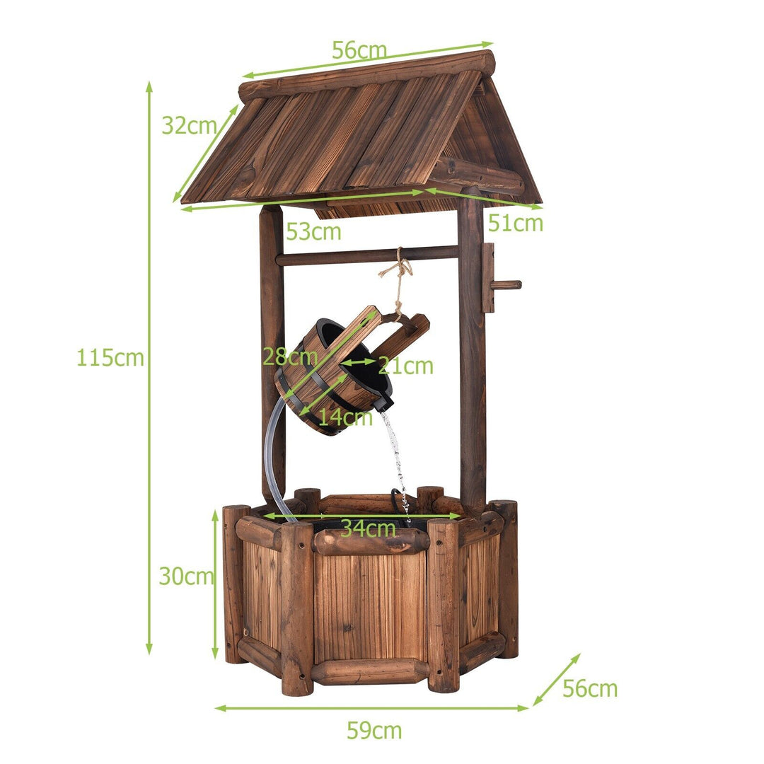Garden Wishing Well with Electric Pump