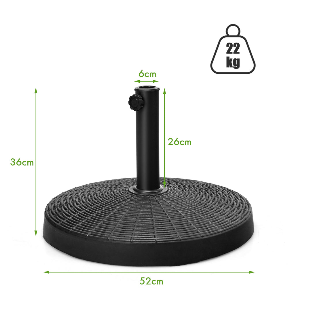 Round Umbrella Stand for 3.8 and 4.8 cm Diameter Pole