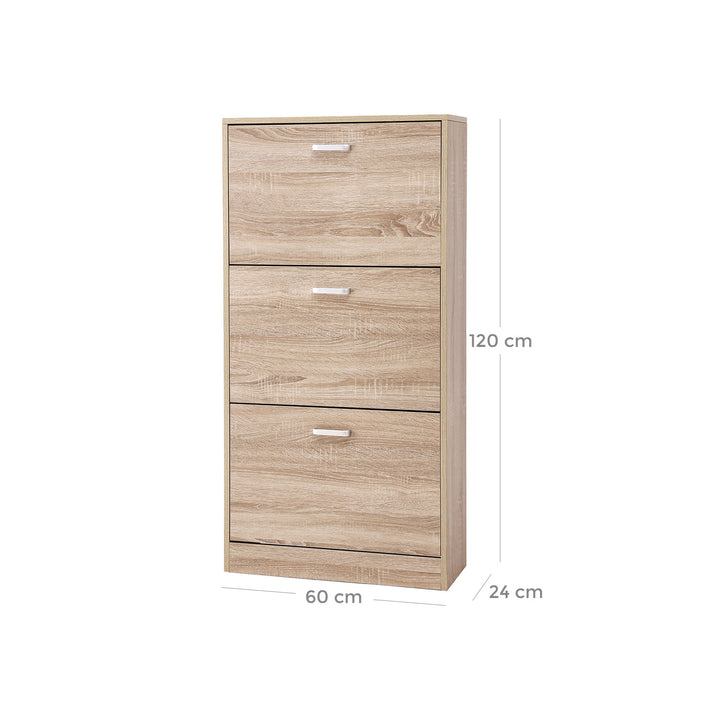 Oak Colour Shoe Cabinet