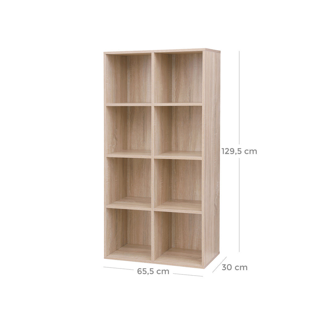Oak Colour Storage Bookshelf