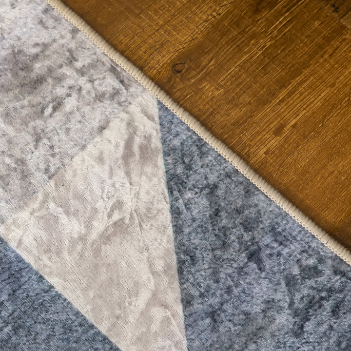 Modern Grey Rug, Geometric Area Rugs Large Carpet for Living Room, Bedroom, Dining Room, 80x150 cm