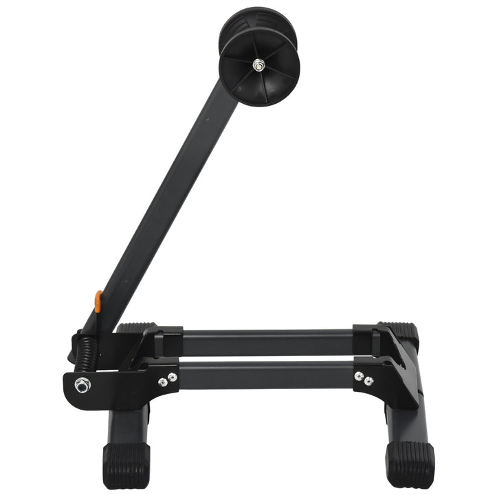 Foldable Bike Storage Stand Parking Rack Fit Max. 5.5cm Wide Wheel Metal Nylon Black