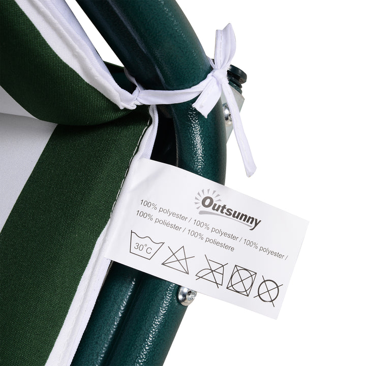Steel 3-Seater Swing Chair w/ Canopy Green