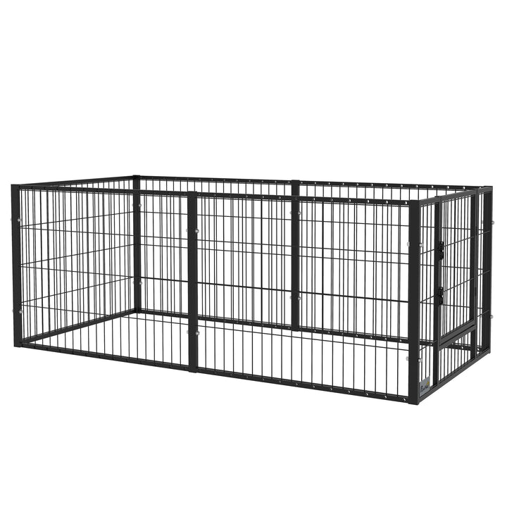 82.5-150 cm x 61 cm Heavy Duty Pet Playpen, 6 Panel Exercise Pen for Dogs, Adjustable Length, Indoor Outdoor, Small Sized Dogs