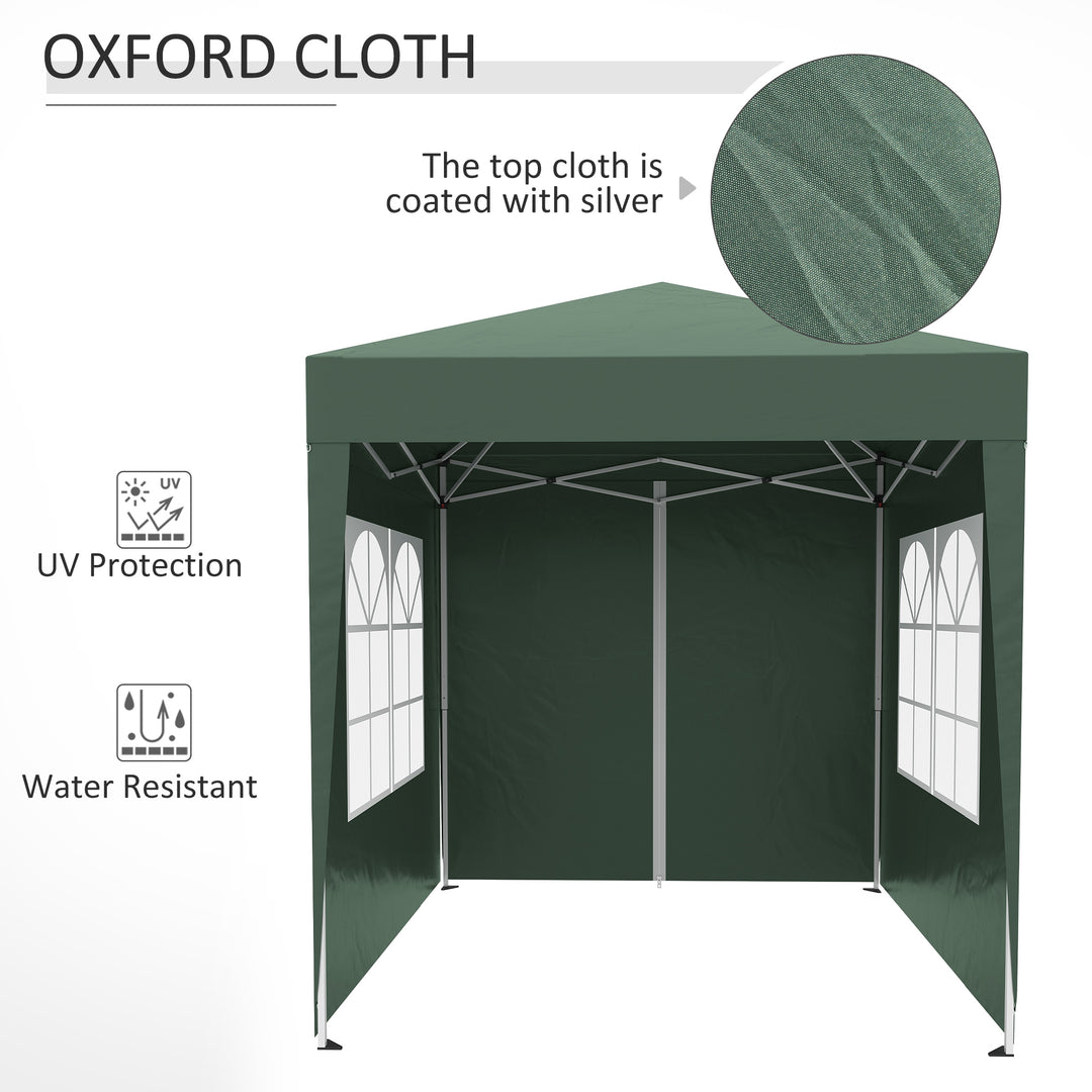 Outsunny Pop Up Gazebo Canopy, size (2 x 2m)-Green