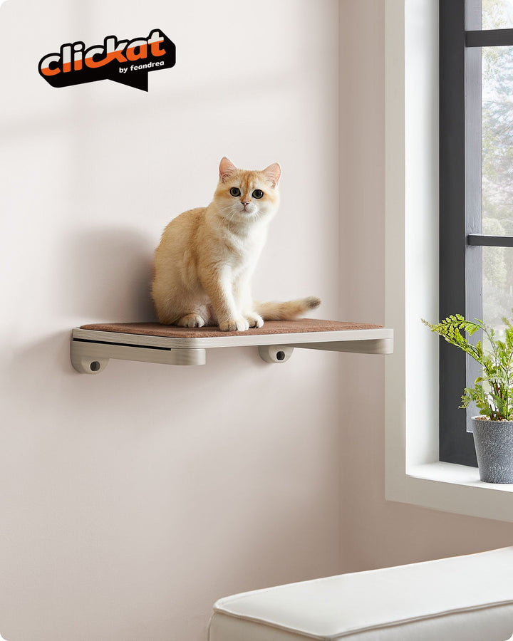 Wall-Mounted Cat Shelf with Felt Pad