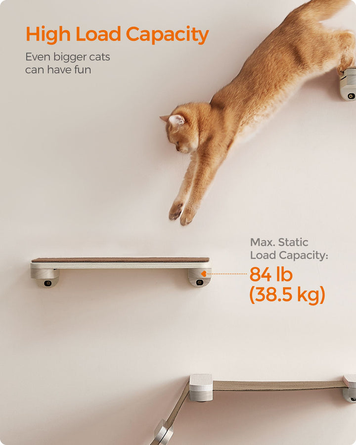 Wall-Mounted Cat Shelf with Felt Pad