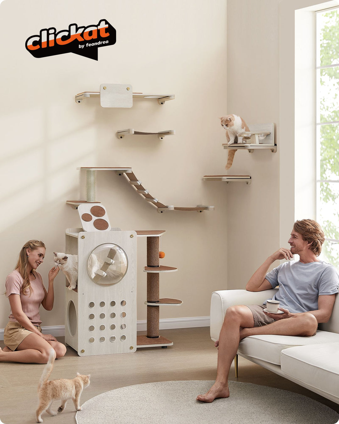 Land Set of 7 Cat Wall Furniture