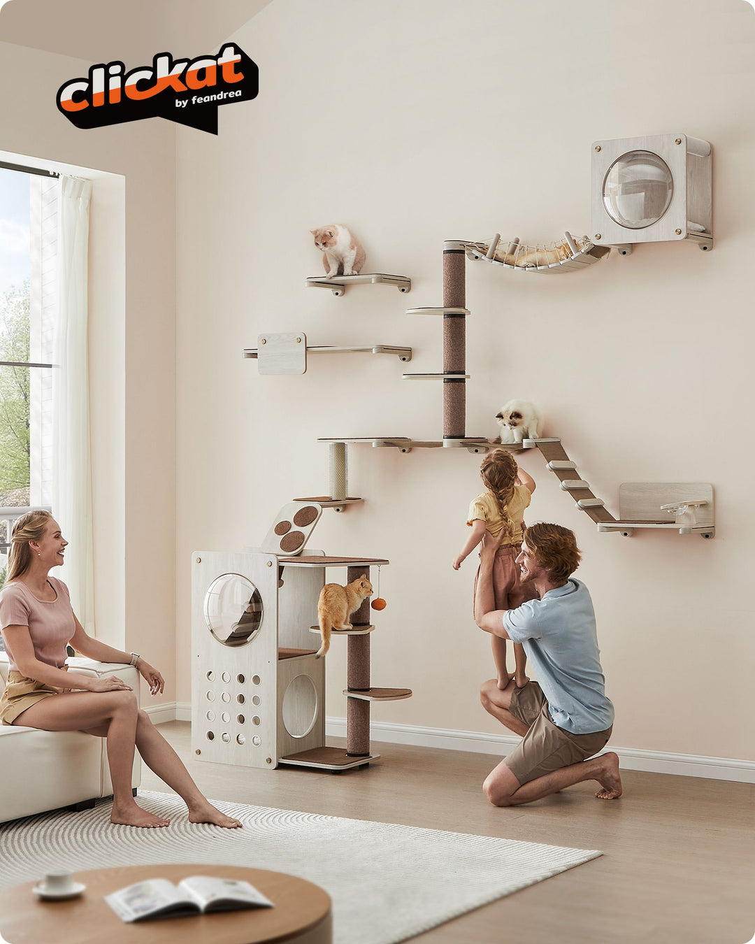 Planet Set of 10 Cat Wall Furniture