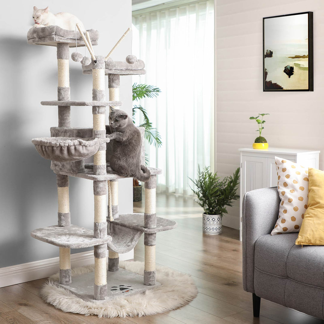 Cat Tree Light Gray