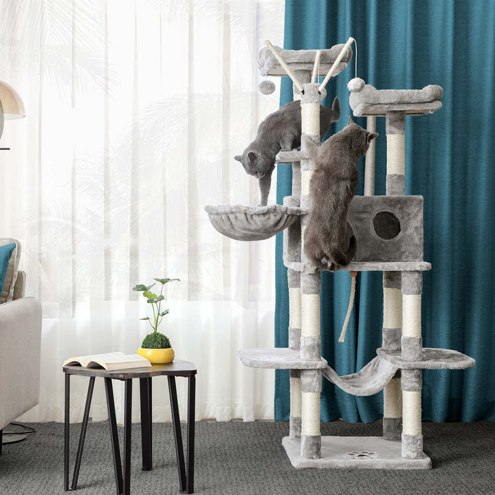 Cat Tree Light Gray