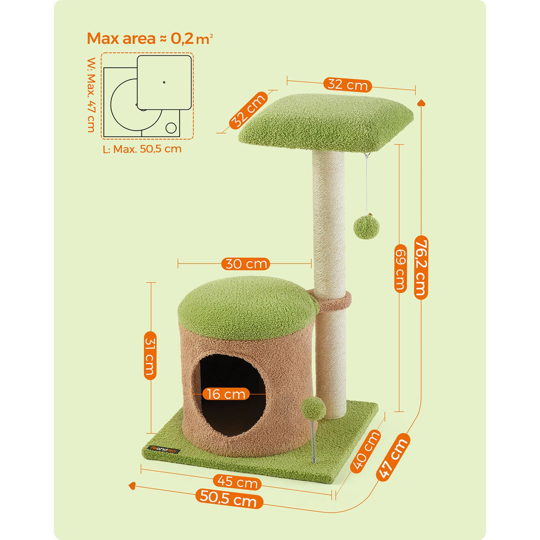 76.2 cm WhimsyWonders Cat Tree House