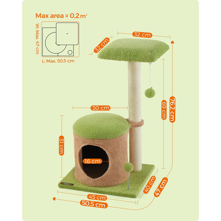76.2 cm WhimsyWonders Cat Tree House