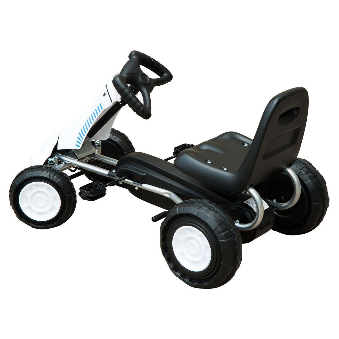 Pedal Go Kart Toy for Kids with Rubber Wheels Outdoor Race