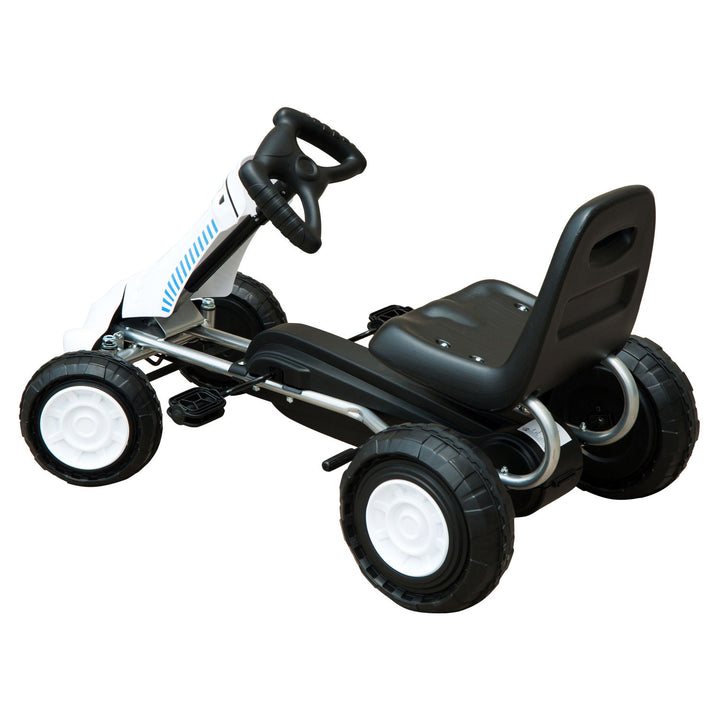 Pedal Go Kart Toy for Kids with Rubber Wheels Outdoor Race