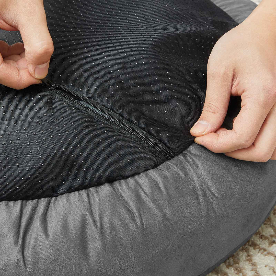 Washable Dog Bed Dark Gray