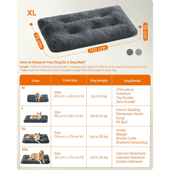 Dog Bed 110 x 73 cm Dark Grey