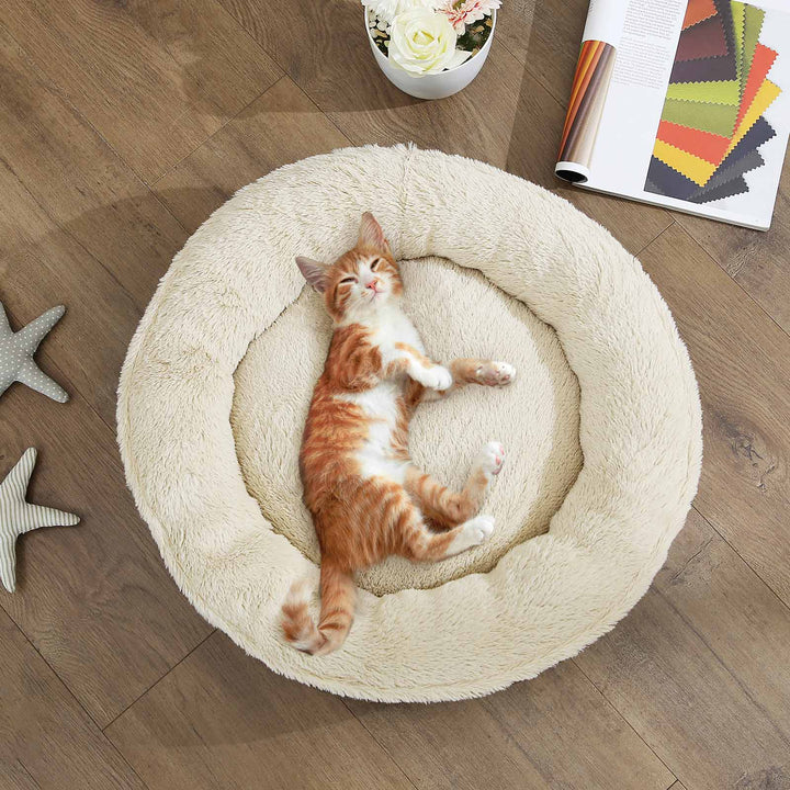 Brown Dog Bed with Non-Slip Bottom