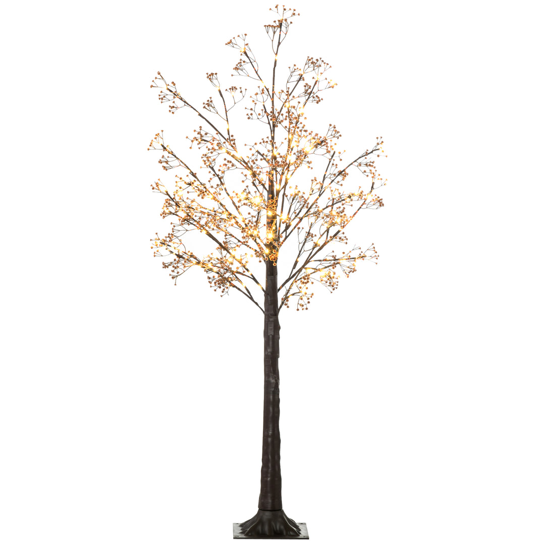 5ft Artificial Gypsophila Blossom Tree Light with 96 Warm White LED Light, Baby Breath Flowers for Home Party Wedding, Indoor and Outdoor Use