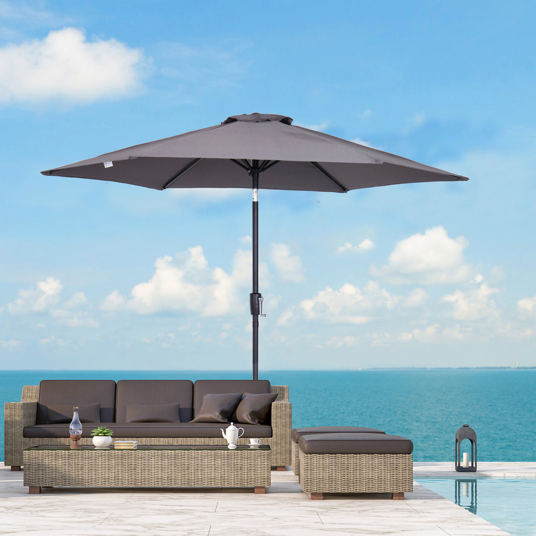 2.7 m Patio Umbrella, Aluminum Frame-Grey