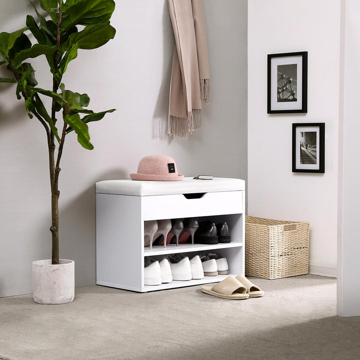 Padded Shoe Storage Bench