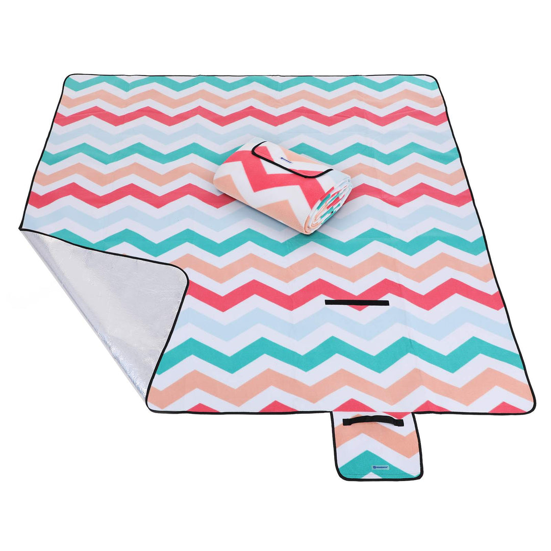 Pink White Picnic Blanket